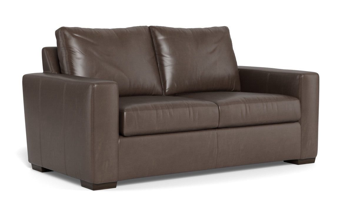 Mas Mesa 72" Deep Leather Loveseat - Hudson Iron