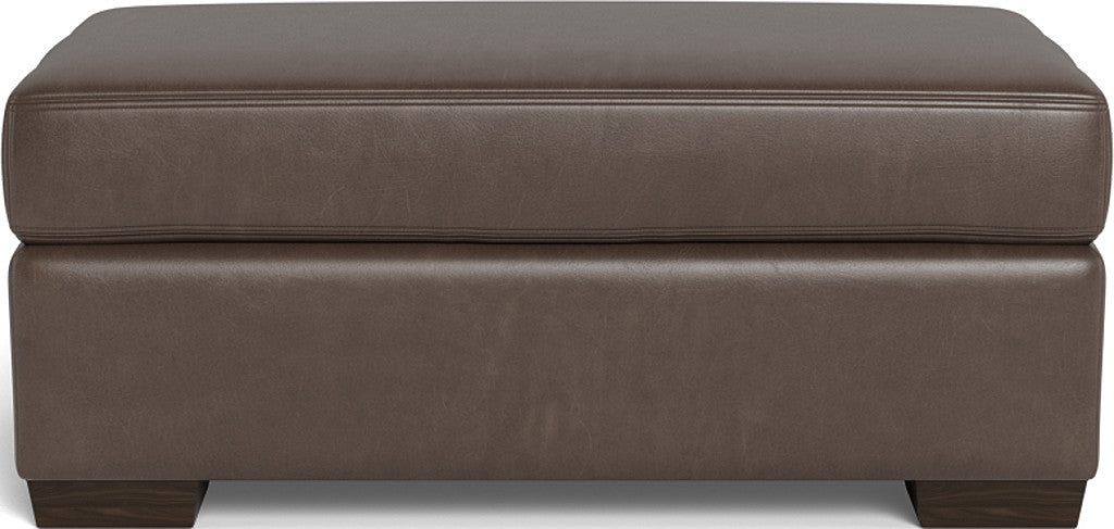 Mas Mesa Leather Ottoman - Hudson Iron