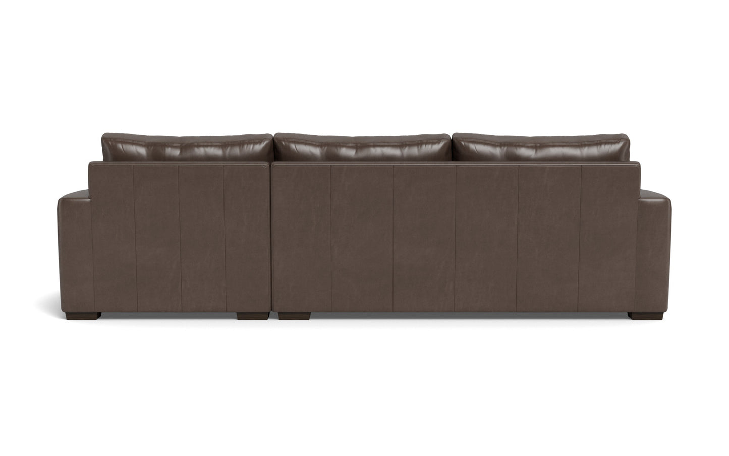 Mesa 123" Leather Right Chaise Sectional - Hudson Iron
