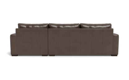 Mesa 123" Leather Right Chaise Sectional - Hudson Iron