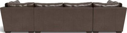 Mas Mesa 166" Deep Leather Condo U Sectional - Hudson Iron