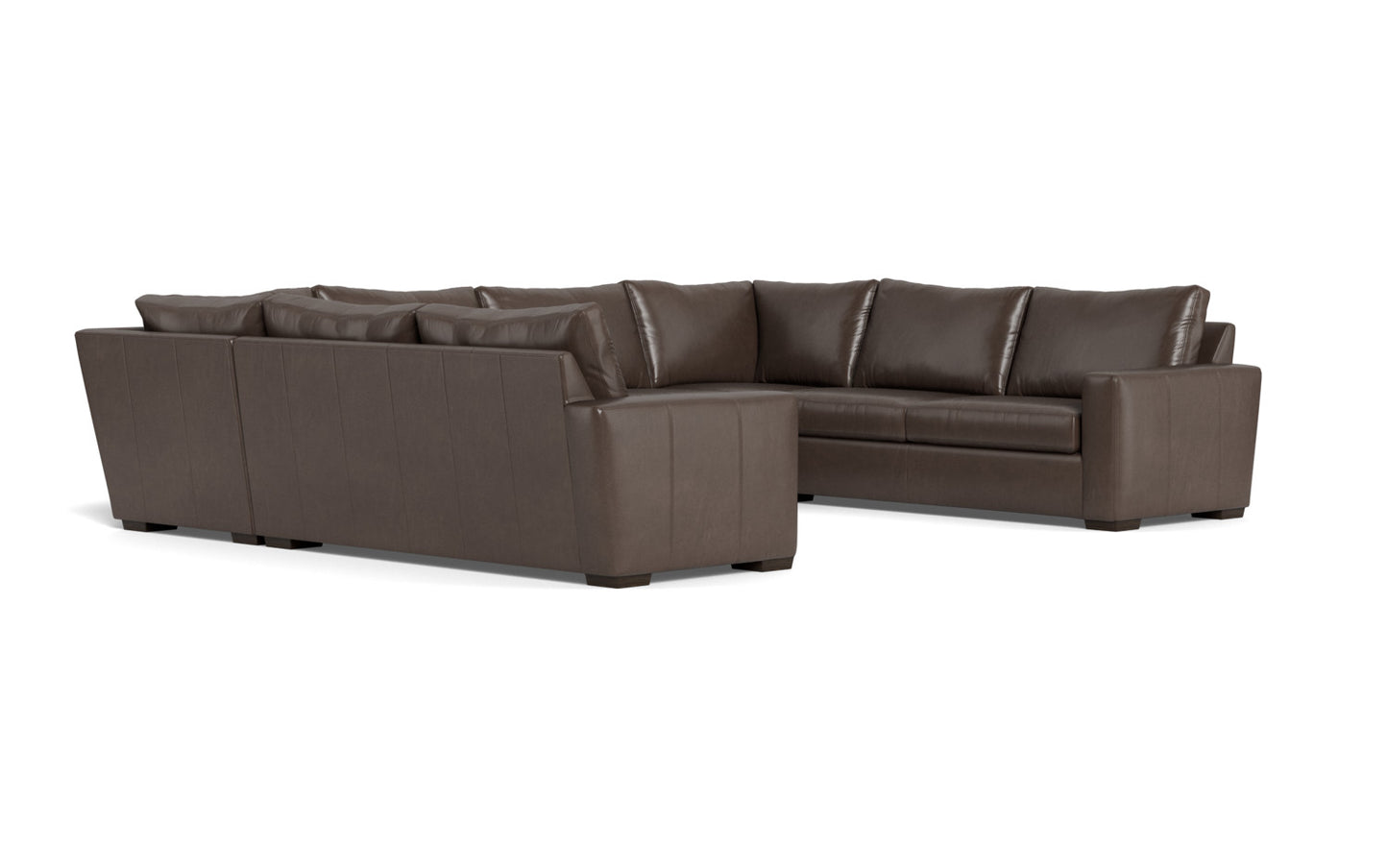 Mesa 154" Leather Condo U Sectional - Hudson Iron