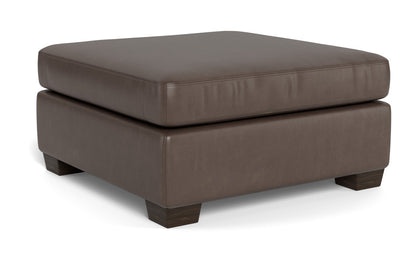 Track Leather Ottoman - Hudson Iron