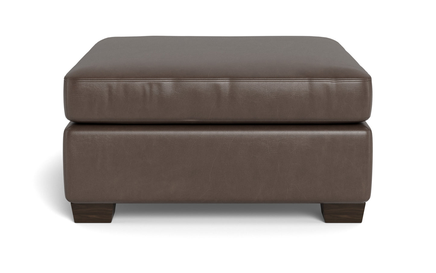 Mesa Leather Cocktail Ottoman - Hudson Iron