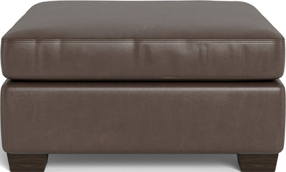 Track Leather Ottoman - Hudson Iron