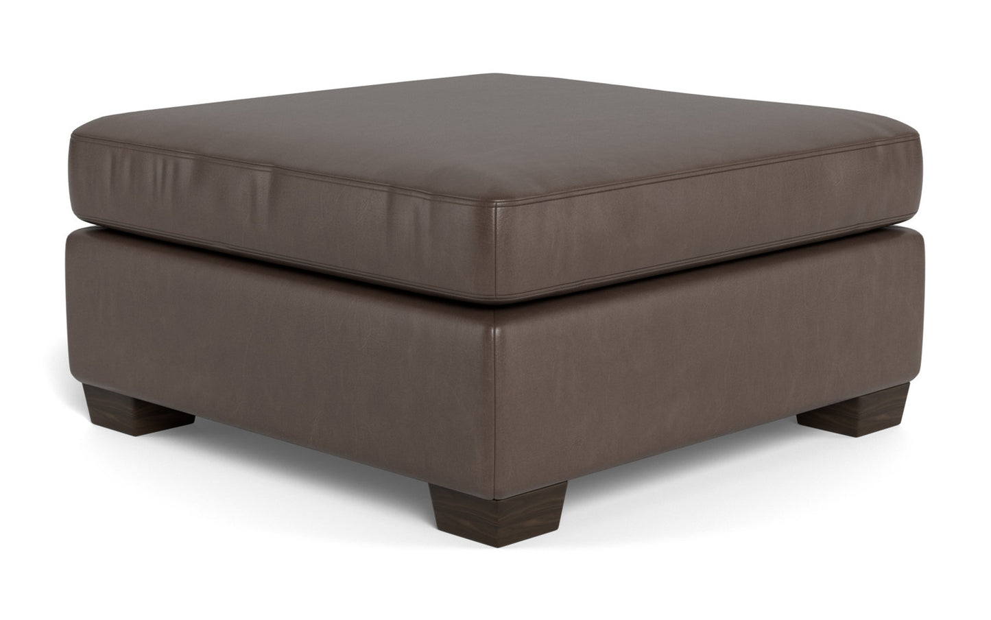 Mesa Leather Cocktail Ottoman - Hudson Iron