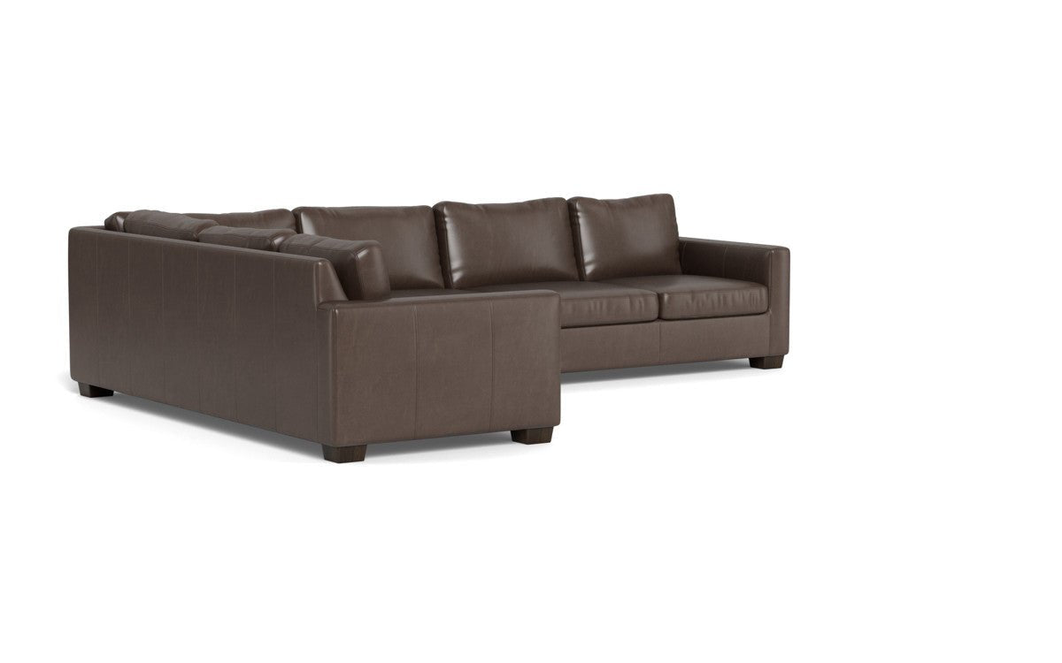 Track 121" Leather Left Corner Sectional With Raf Sleeper Sectional - Hudson Iron