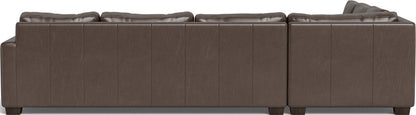 Track 121" Leather Left Corner Sectional With Raf Sleeper Sectional - Hudson Iron