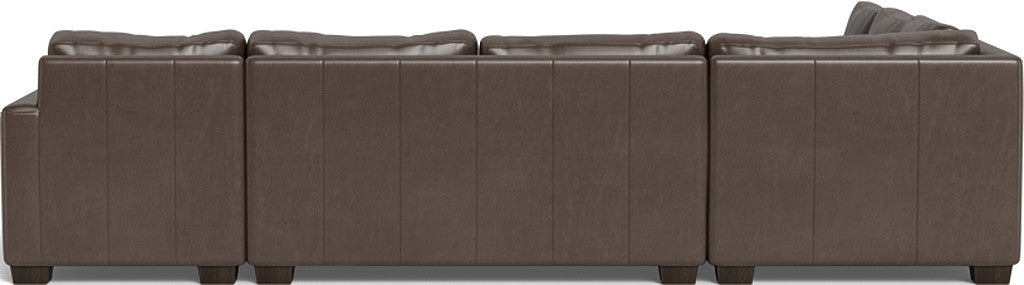 Track 141" Leather Corner Sectionals W. Full Sleeper & Right Chaise - Hudson Iron