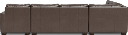 Track 141" Leather Corner Sectionals W. Full Sleeper & Right Chaise - Hudson Iron