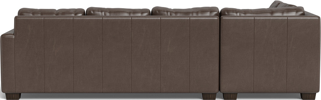 Track 121" Leather Left Chaise Sectional - Hudson Iron