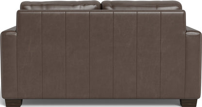 Track 62" Leather Loveseat - Hudson Iron
