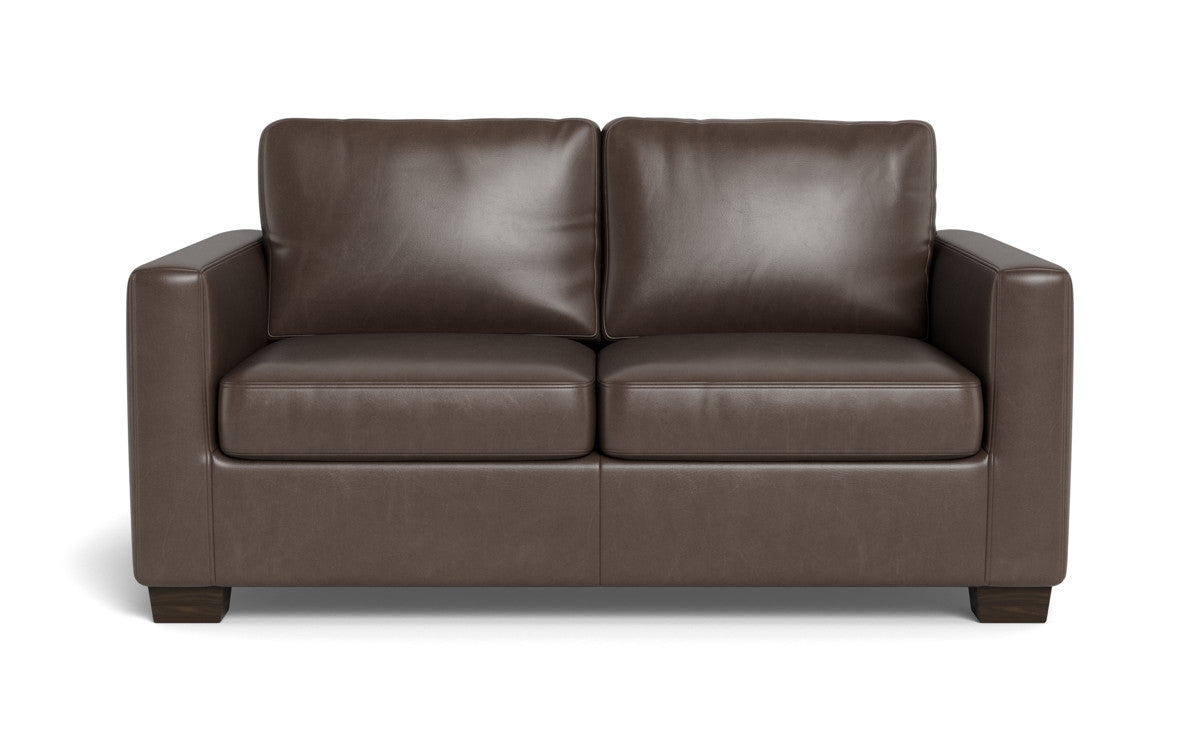 Track 62" Leather Loveseat - Hudson Iron