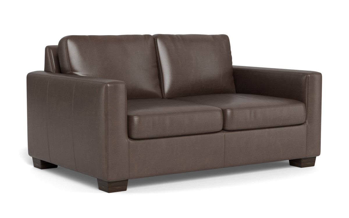 Track 62" Leather Loveseat - Hudson Iron