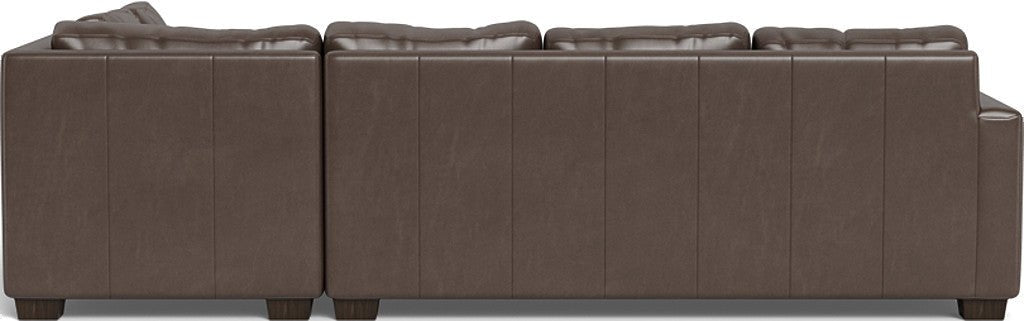 Track 121" Leather Right Chaise Sleeper Sectional - Hudson Iron