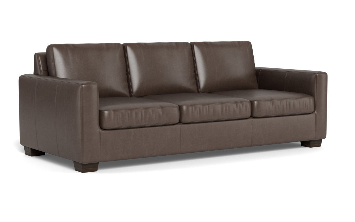 Track 87" Leather Queen Sleeper Sofa - Hudson Iron
