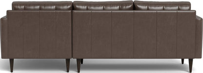 Wallace 98" Leather Right Chaise Sectional - Hudson Iron