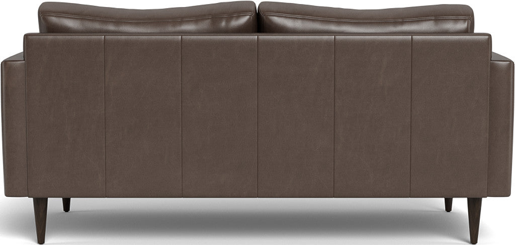 Wallace 74" Leather Untufted Apartment Sofa - Hudson Iron