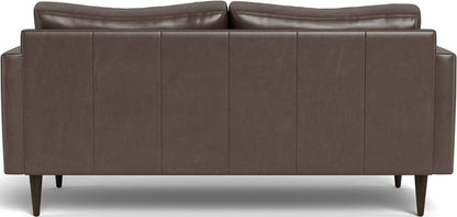 Wallace 74" Leather Untufted Apartment Sofa - Hudson Iron