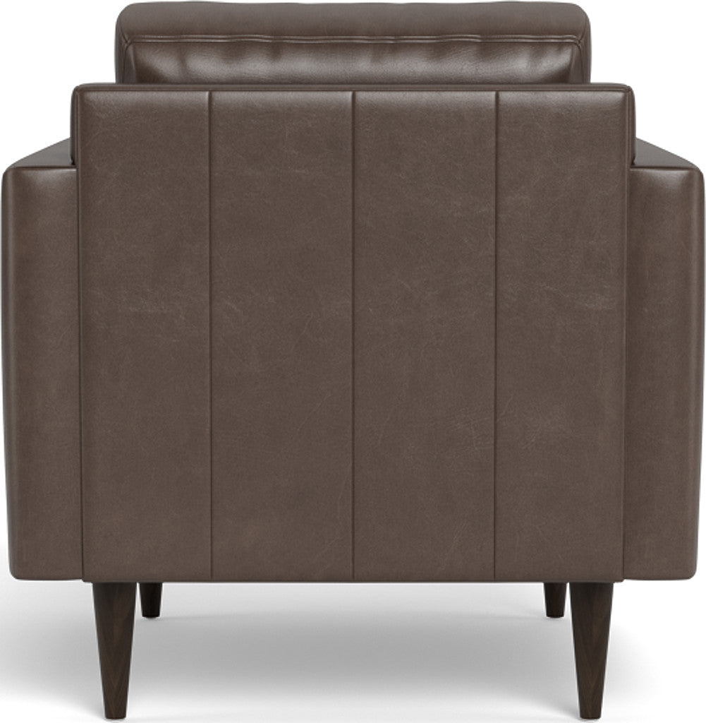 Wallace 34" Leather Untufted Arm Chair - Hudson Iron