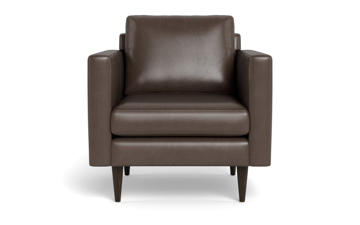 Wallace 34" Leather Untufted Arm Chair - Hudson Iron
