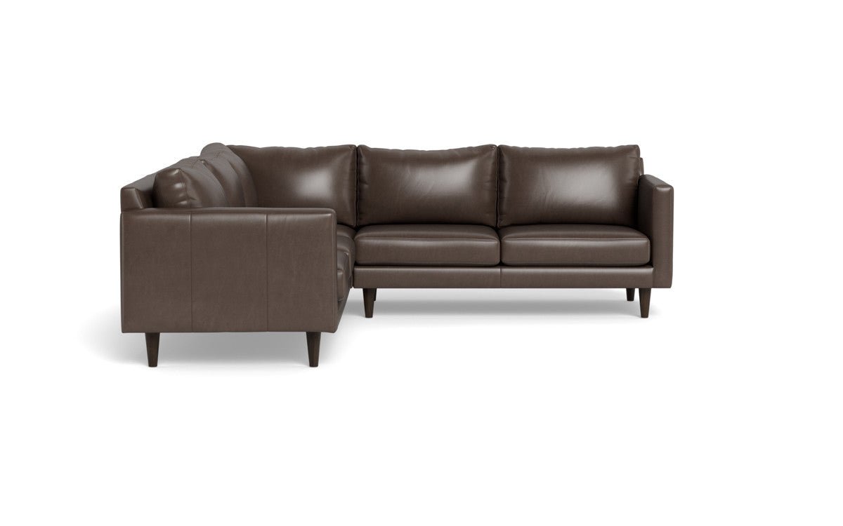Wallace 102" Leather Untufted Corner Sectional - Hudson Iron
