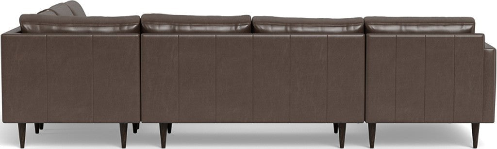 Wallace 130" Leather Untufted Corner Sectionals w. Left Chaise - Hudson Iron