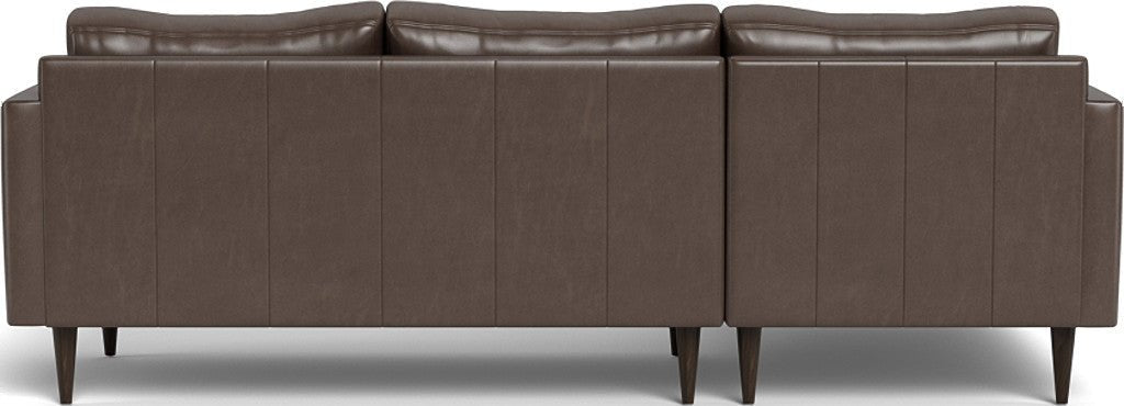 Wallace 98" Leather Untufted Left Chaise Sectional - Hudson Iron