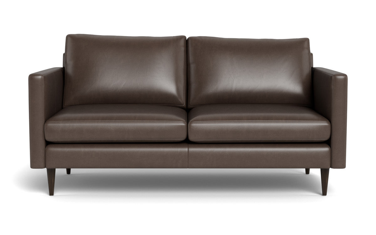 Wallace 69" Leather Untufted Loveseat - Hudson Iron