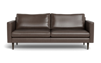 Wallace 85" Leather Untufted Sofa - Hudson Iron