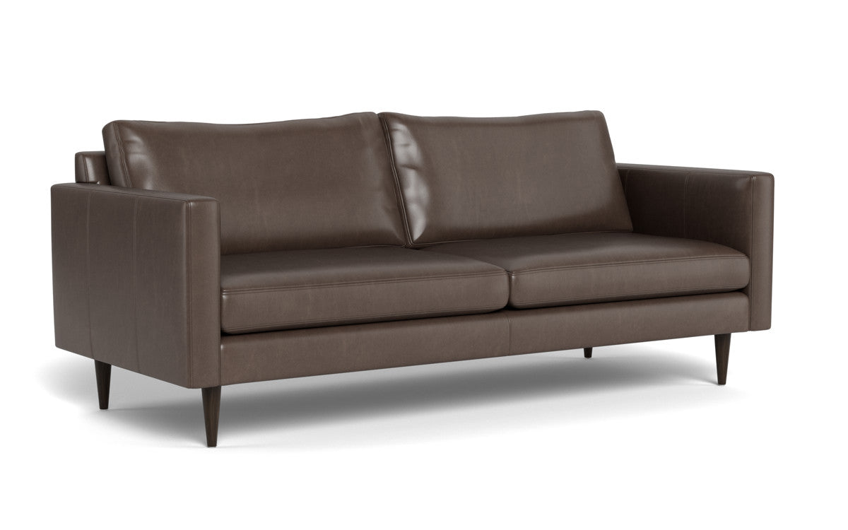 Wallace 85" Leather Untufted Sofa - Hudson Iron