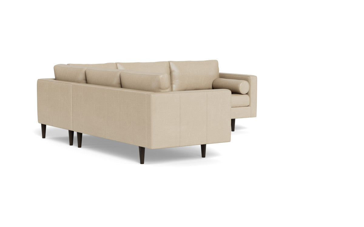 Ladybird 103" Leather Corner Sectional - Hudson Ivory