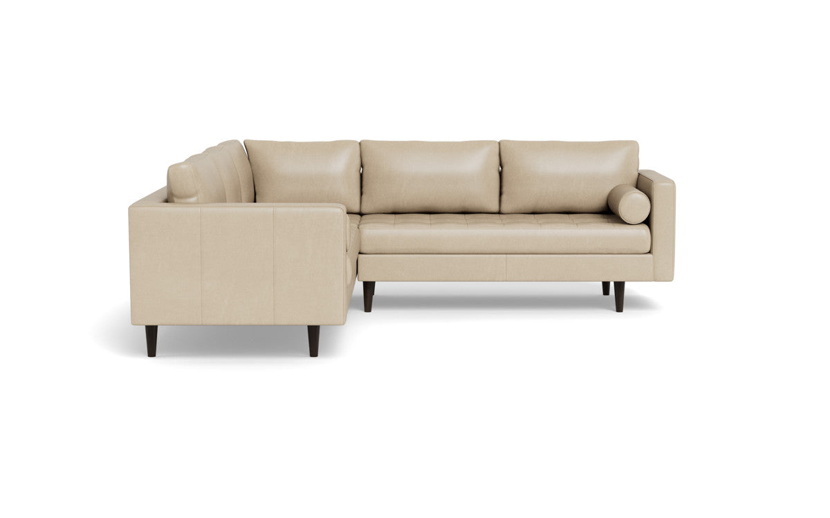 Ladybird 103" Leather Corner Sectional - Hudson Ivory