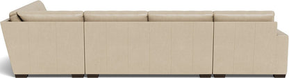 Mas Mesa 162" Deep Leather Corner Sectionals w. Left Chaise - Hudson Ivory