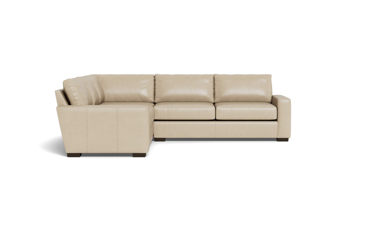Mesa 121" Leather Corner Sectional - Hudson Ivory