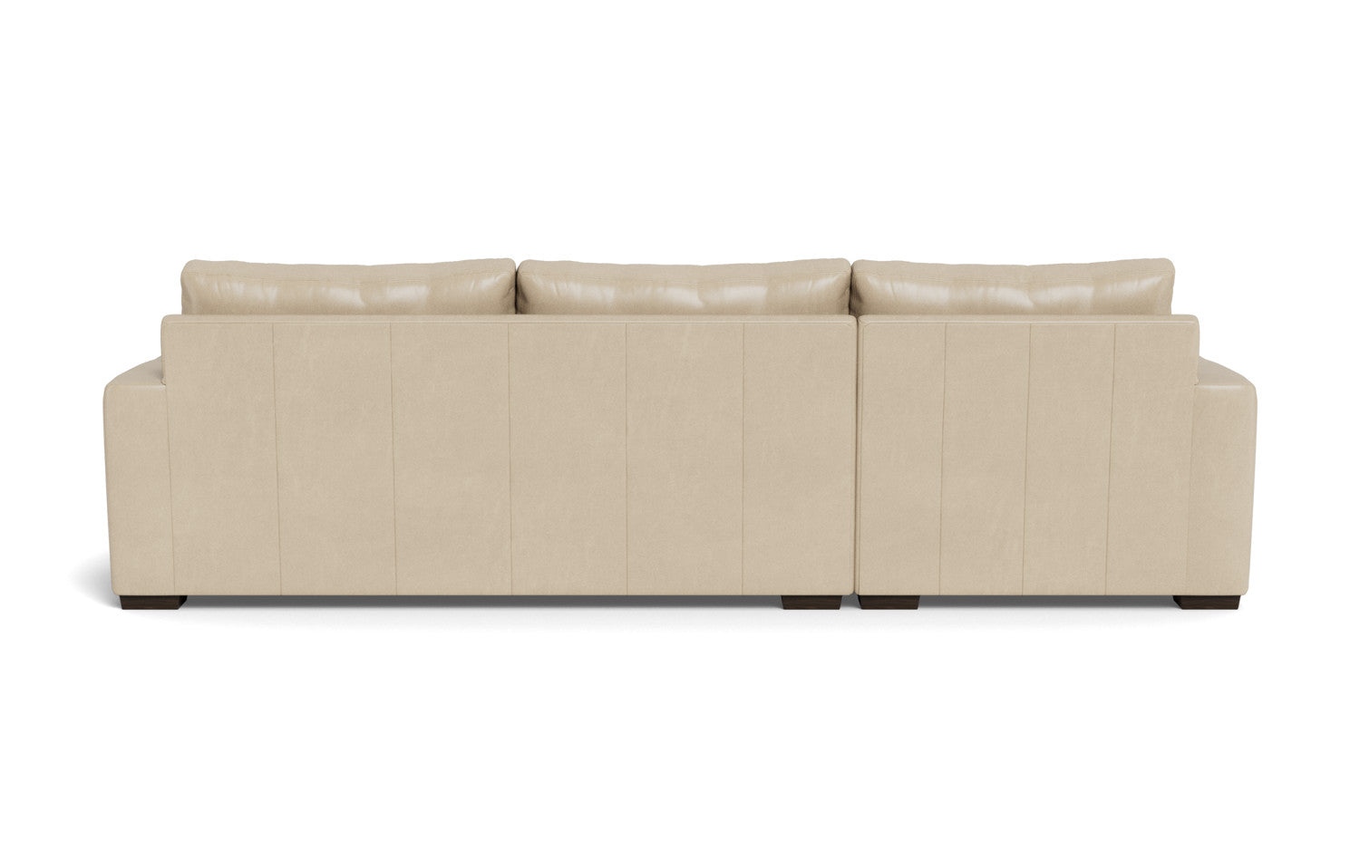 Mesa 123" Leather Left Chaise Sectional - Hudson Ivory