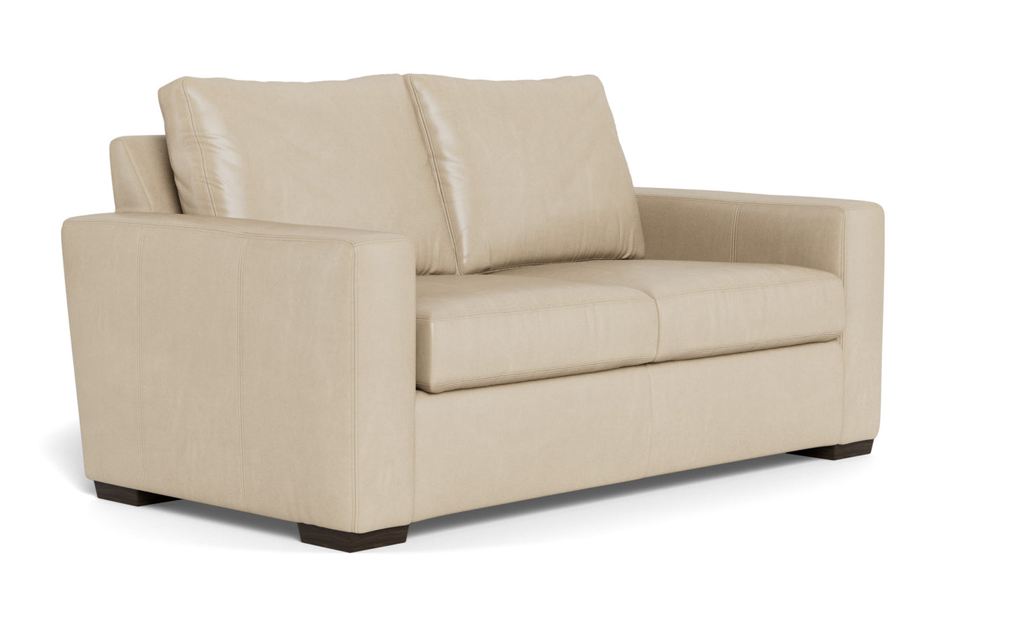 Mesa 72" Leather Loveseat - Hudson Ivory