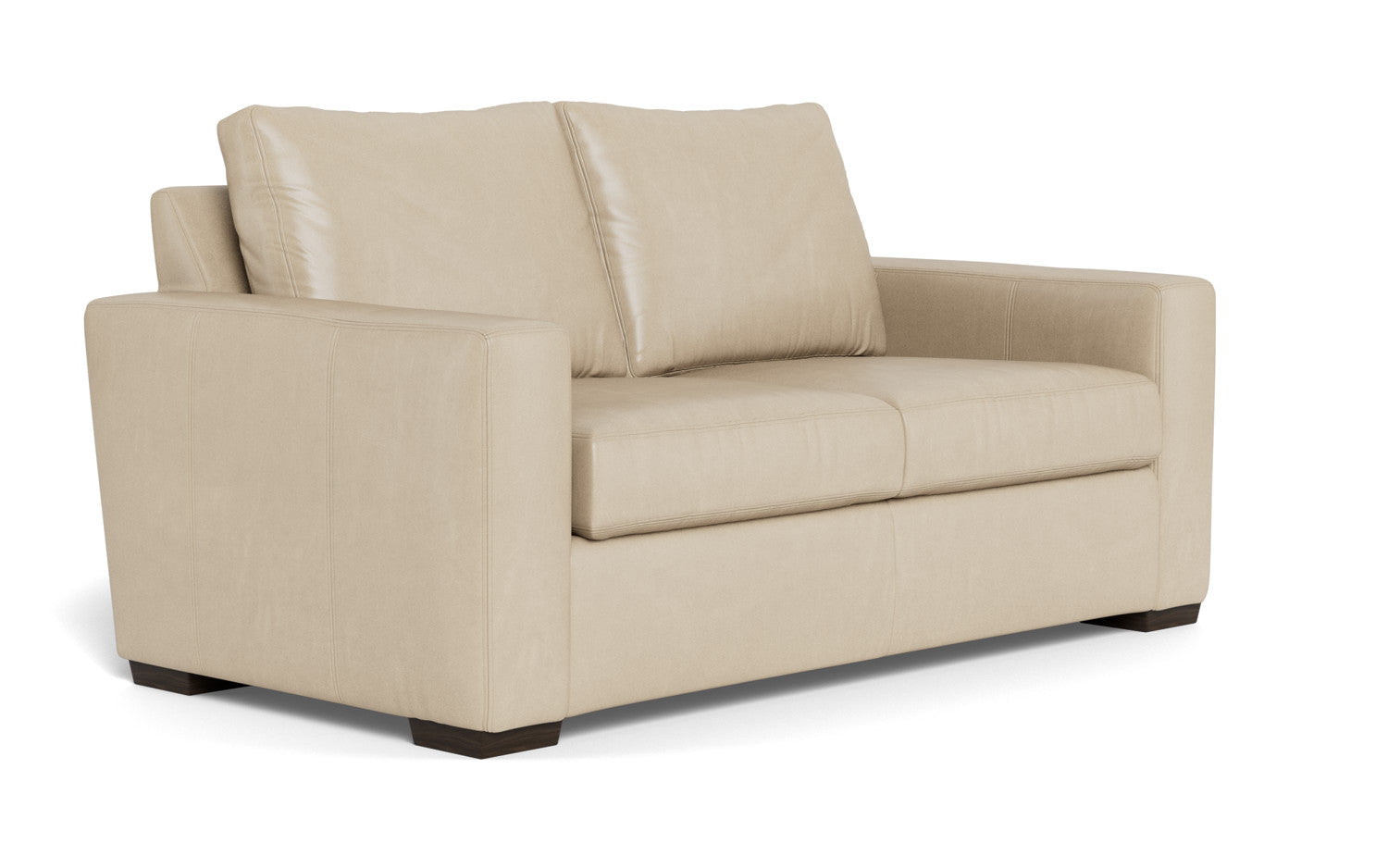 Mesa 72" Leather Loveseat - Hudson Ivory