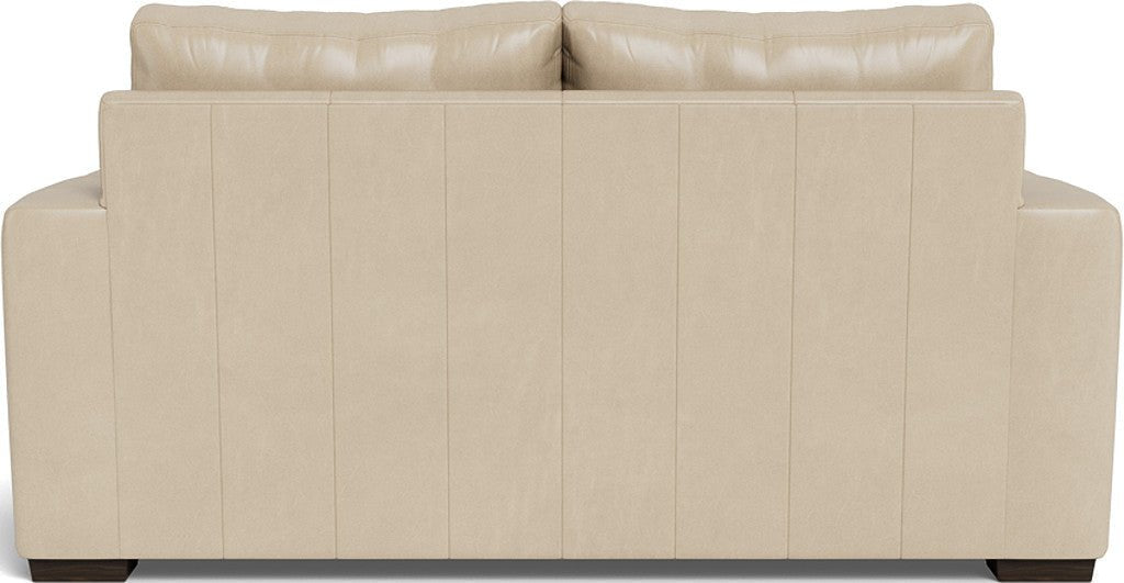 Mas Mesa 72" Deep Leather Loveseat - Hudson Ivory
