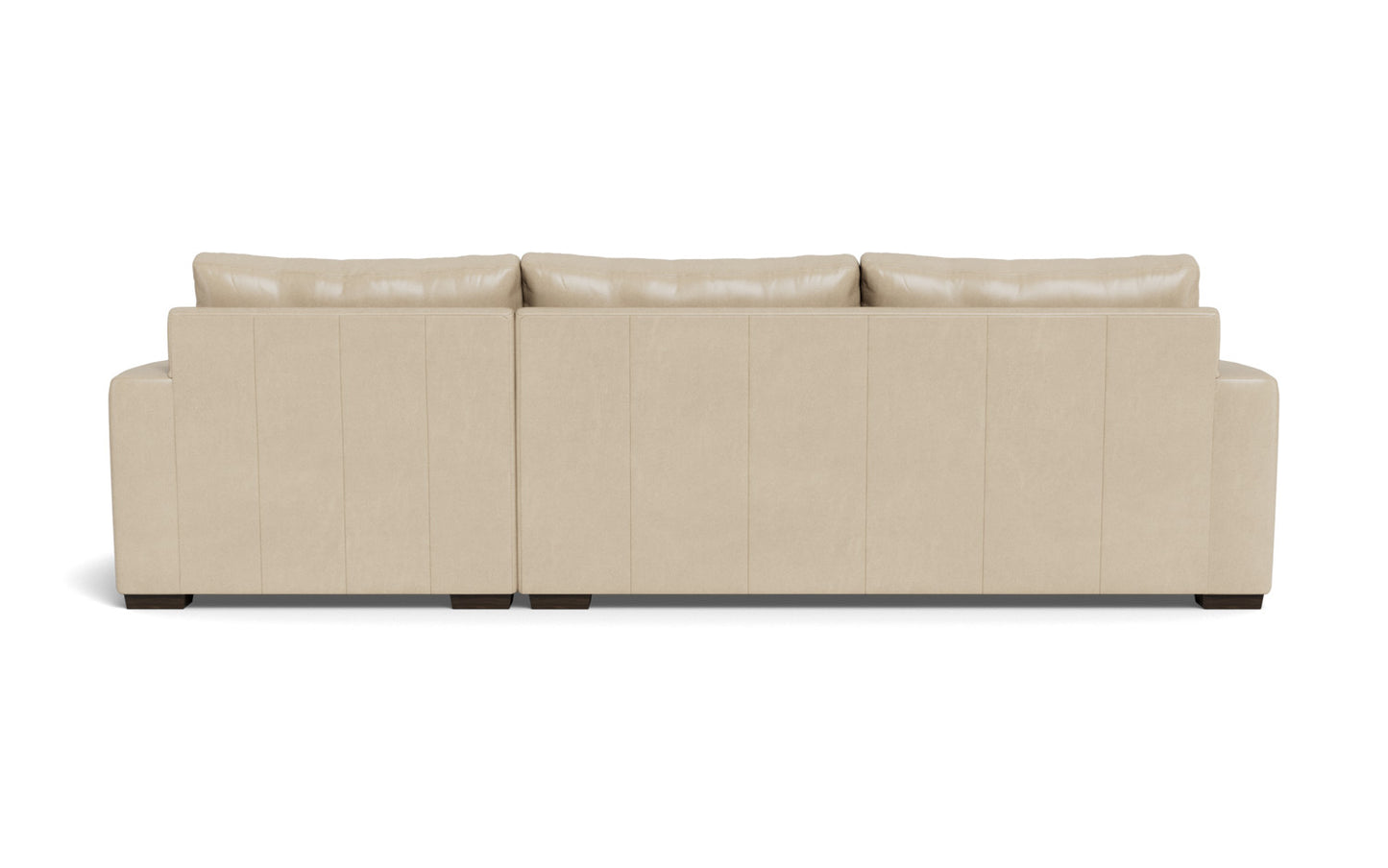 Mesa 123" Leather Right Chaise Sectional - Hudson Ivory