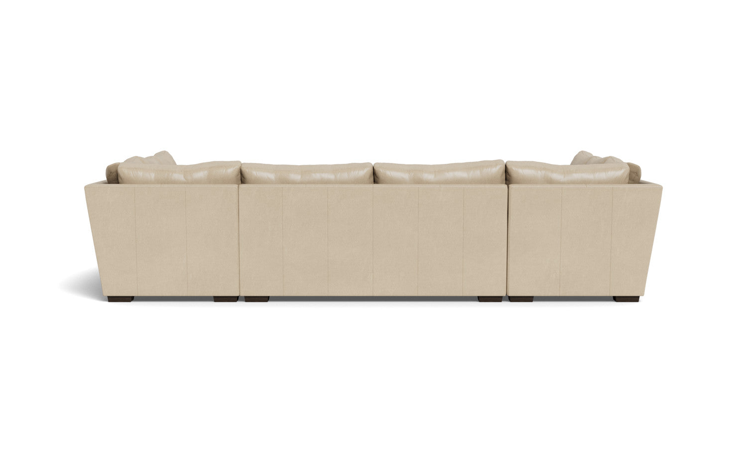 Mesa 154" Leather Condo U Sectional - Hudson Ivory