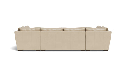 Mesa 154" Leather Condo U Sectional - Hudson Ivory
