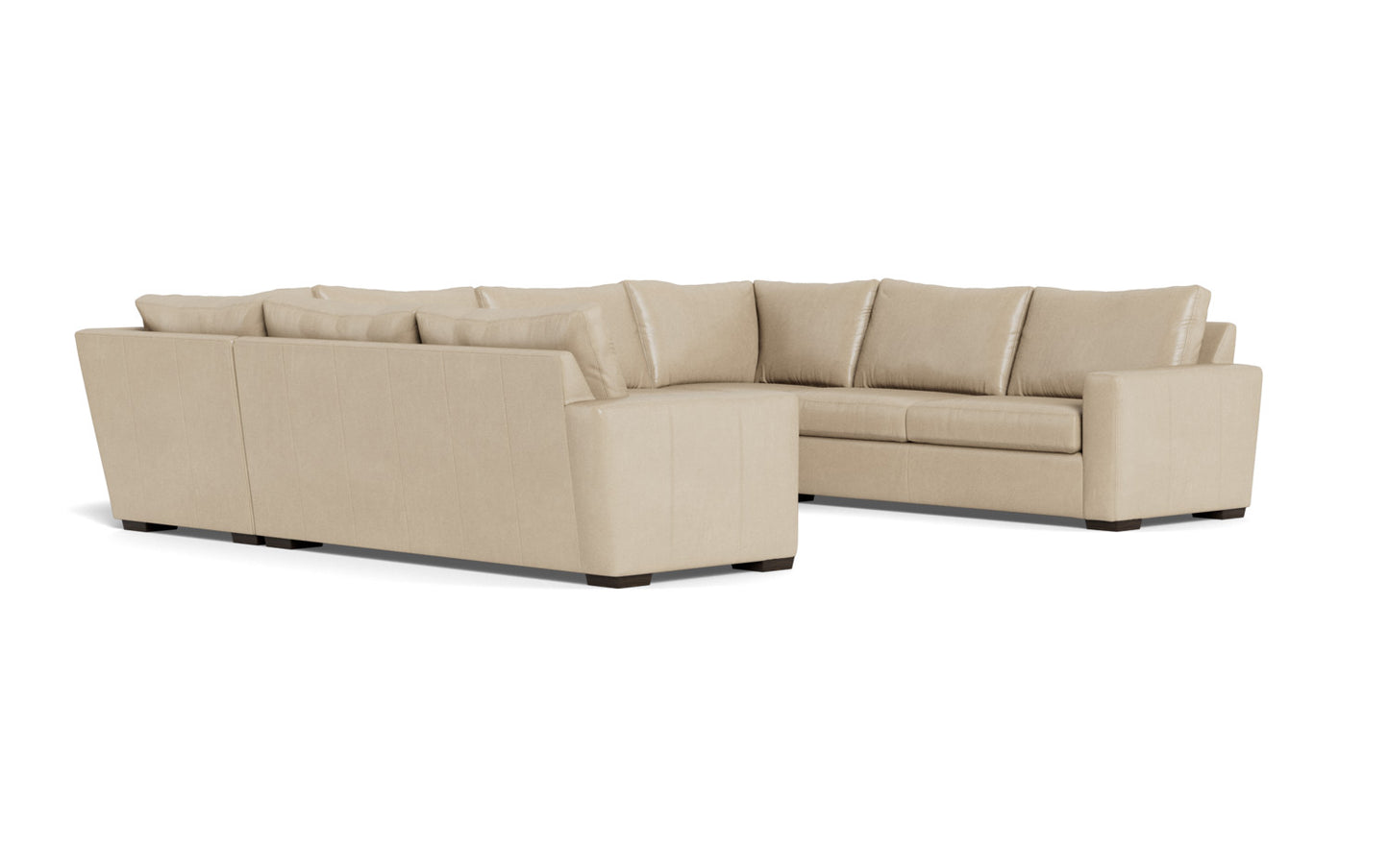 Mesa 154" Leather Condo U Sectional - Hudson Ivory