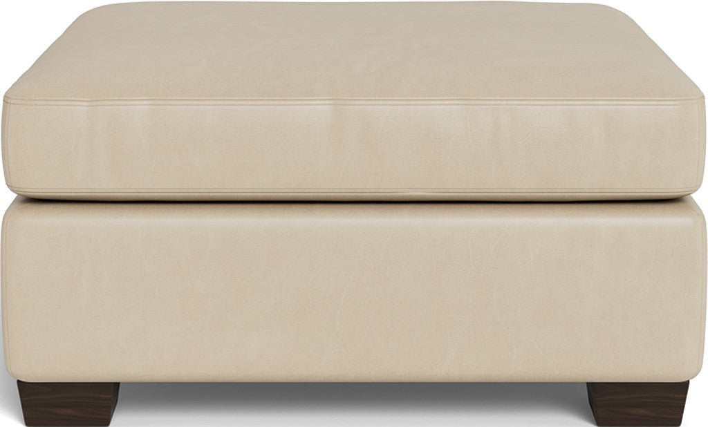 Track Leather Ottoman - Hudson Iron