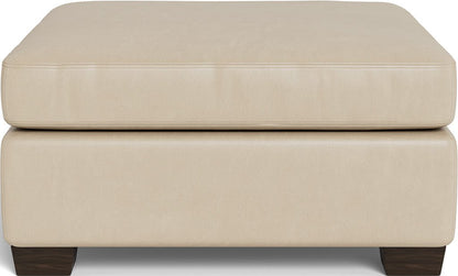 Track Leather Ottoman - Hudson Iron