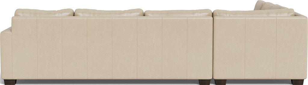 Track 121" Leather Left Corner Sectional - Hudson Ivory