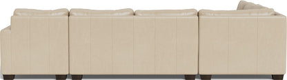Track 141" Leather Corner Sectionals w. Right Chaise - Hudson Ivory