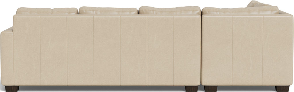Track 121" Leather Left Chaise Sectional - Hudson Ivory