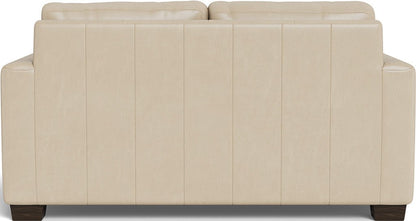 Track 62" Leather Loveseat - Hudson Ivory