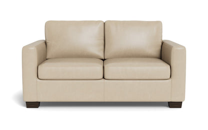 Track 62" Leather Loveseat - Hudson Ivory